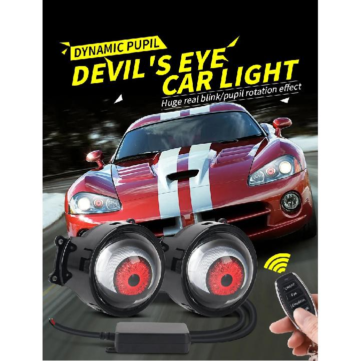 Cool Decoration Dynamic LED Car Headlights Devil Eye LED Car Light Headlight Assembly Modified Eagle Eye Light Cars Accessory
