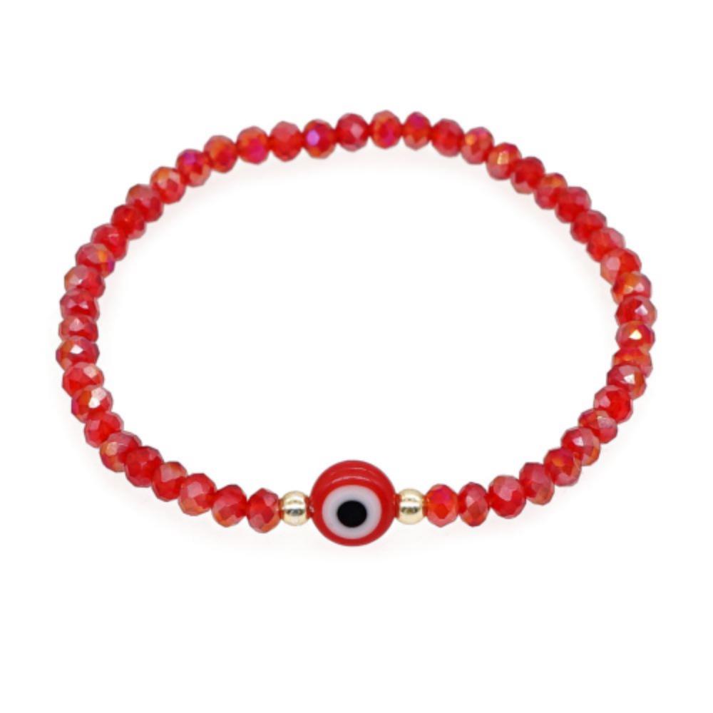 2025 Year of the Snake Lucky Red String Handmade Beaded Bracelet Set with Evil Eye for Couples