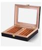 Qie Long Portable Large Capacity Cedar Wood Cigar Humidor Box