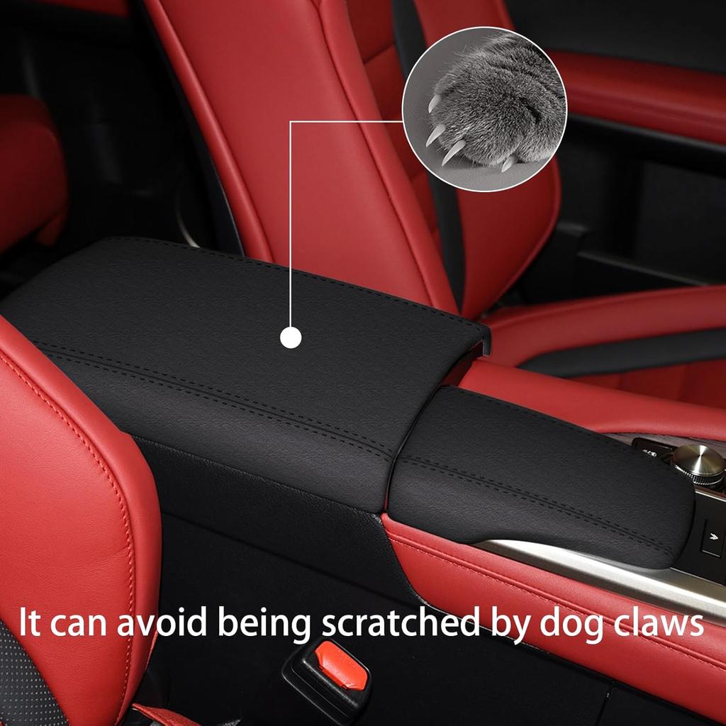 Armrest Cover for Lexus RX 350 Series/ RX400H 2016-2022/Lexus Rx 350L 2018-2022. Well-Make Durable Middle Protective Cover,Black.