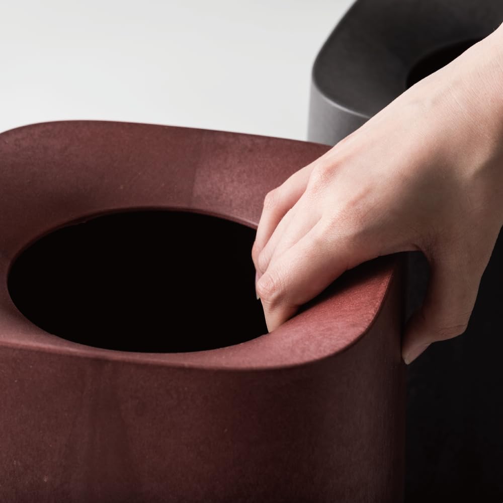 ONOM Japanese Cedar Trash Can, 6L, Easy To Replace, Lidless, with Hidden Bags, Made In Japan, Easy To Carry, Stylish, Cool, and Cute, Small, Sorting,