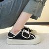 Spring and summer two wear canvas shoes ins trendy niche retro board shoes thin breathable cookie shoes