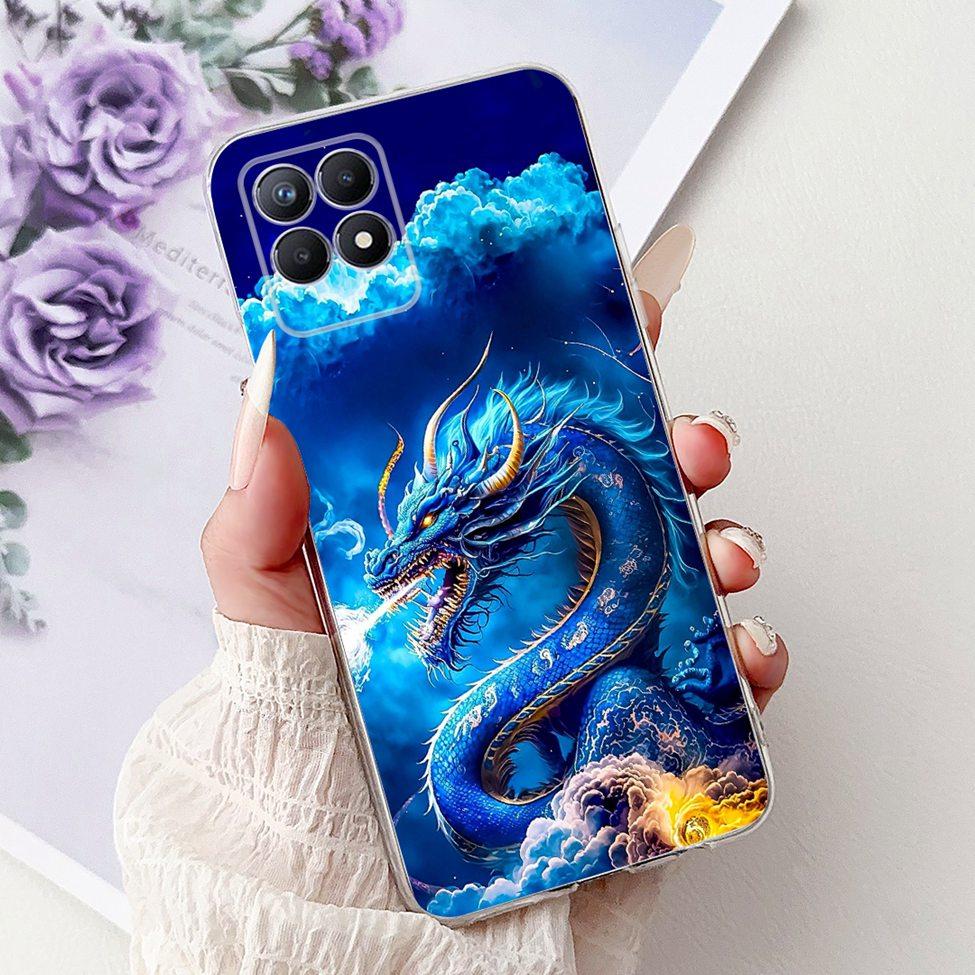 Clear Cover For Realme 8i Case RMX3151 Luxury Butterfly Love Flowers Cool Painted Phone Case For Realme Narzo 50 RMX3286 Cover