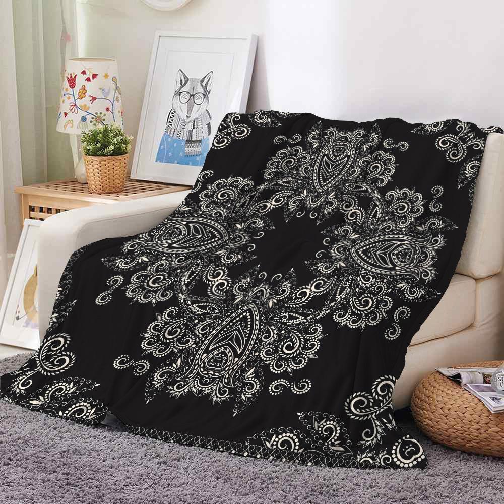 

Bohemian Geometry digitalprinted polyester Bedroom velvet flannel soft sofa cover blanket Fleece soft sofa cover blanket 75x100cm