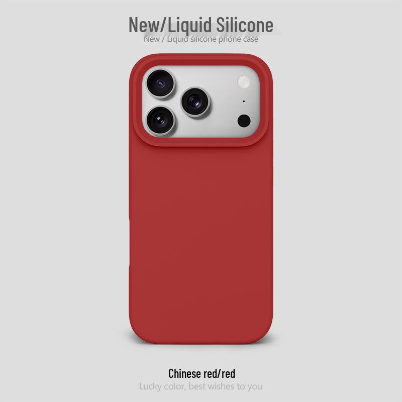 Funda de Silicona con Agujero Grande para Apple 17 Pro Max: Bolsa de aire a prueba de caídas, Protectora, Diseño simple