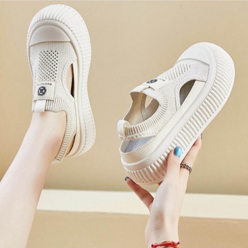 Fashion 2025 Summer New Korean Version Cloth Shoes for  Female Students Height Increasing Mesh Breathable Board Women Shoes Casual Shoes
