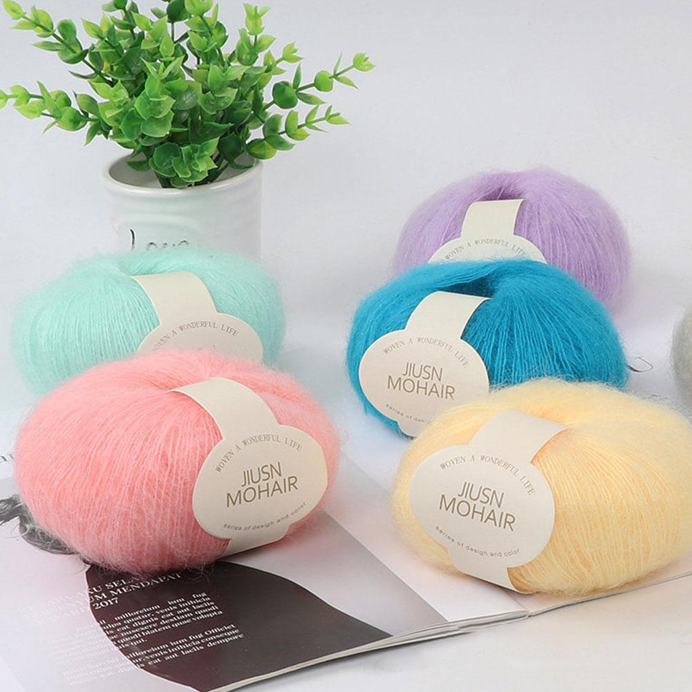 25g Mohair Yarn Extra Soft Warm Baby Wool Crochet Yarn for Hand Knitting Sweater Shawl Scarf DIY Material Supplies