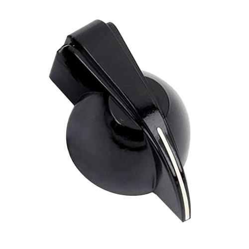 Musiclily Pro Inch-Size Guitar Chicken Knobs for Amplifiers and Effects Pedals, Black (Set of 6)