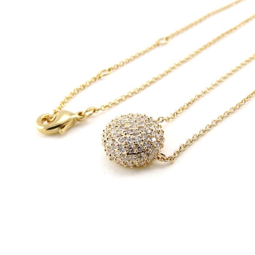 Les Trésors De Lily [J0155] - Gold-Plated Necklace 'Sissi' White Gold - 10 Mm