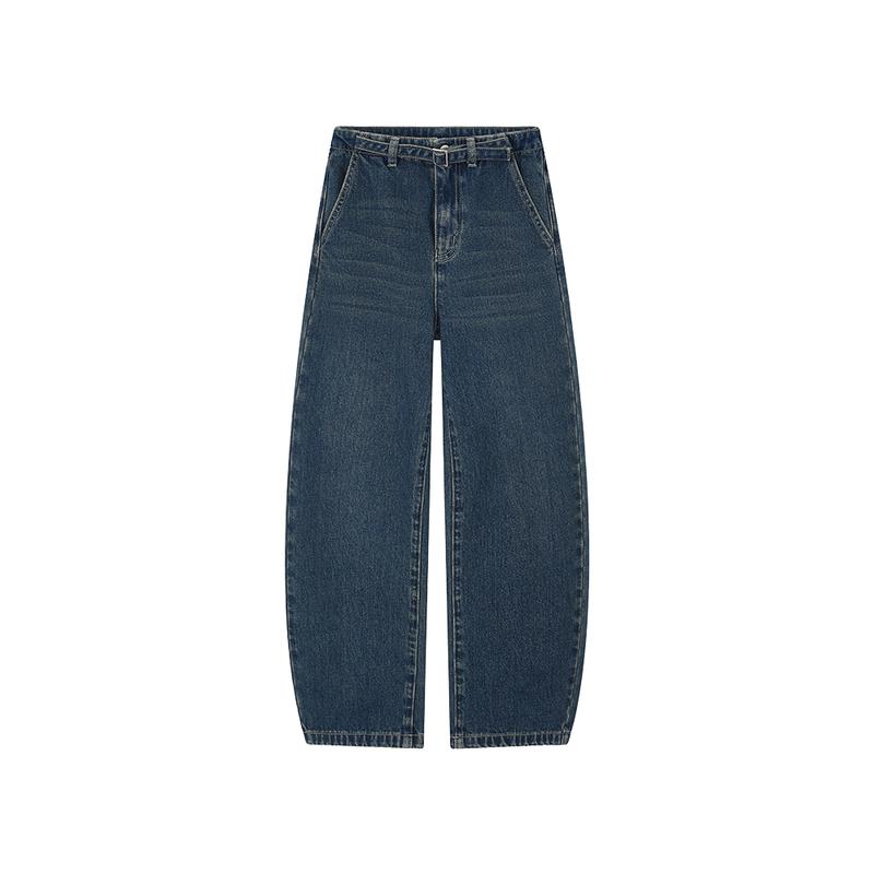 ELLE KIDS Girls  Retro Warm Brushed Denim Casual Pants 130