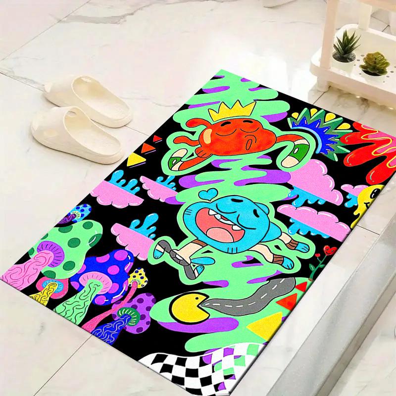Tappeto Gumball Amazing World per Soggiorno Camera da Letto Casa Decorazione Divano, Tappetino Antiscivolo per Giochi Bambini