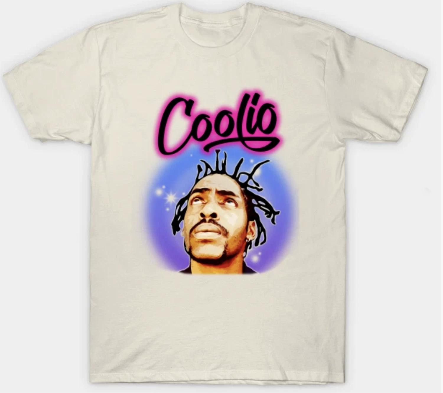 

Coolio Gangsters Paradise Short Sleeve T shirt Mens Unisex S-3XL Beige Hip Hop 2XL
