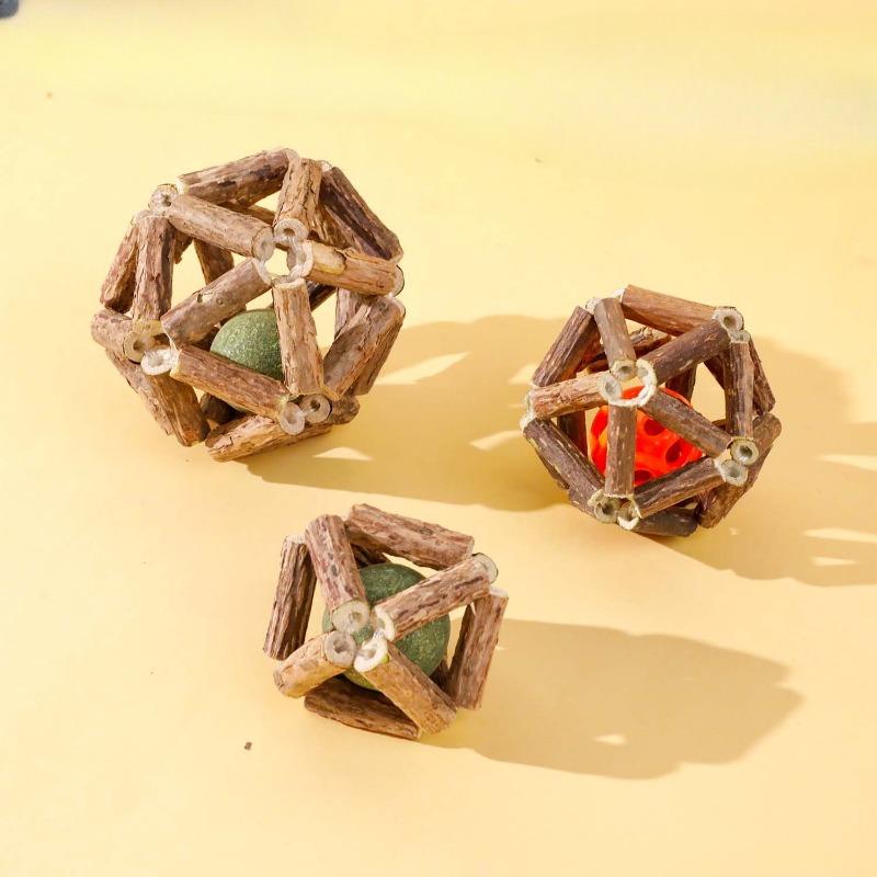 Cat Wood Tianliao Mint Balls, Cat Toys, Cat Weaving, Cat Mint, Pet Bell Balls, Pet Supplies