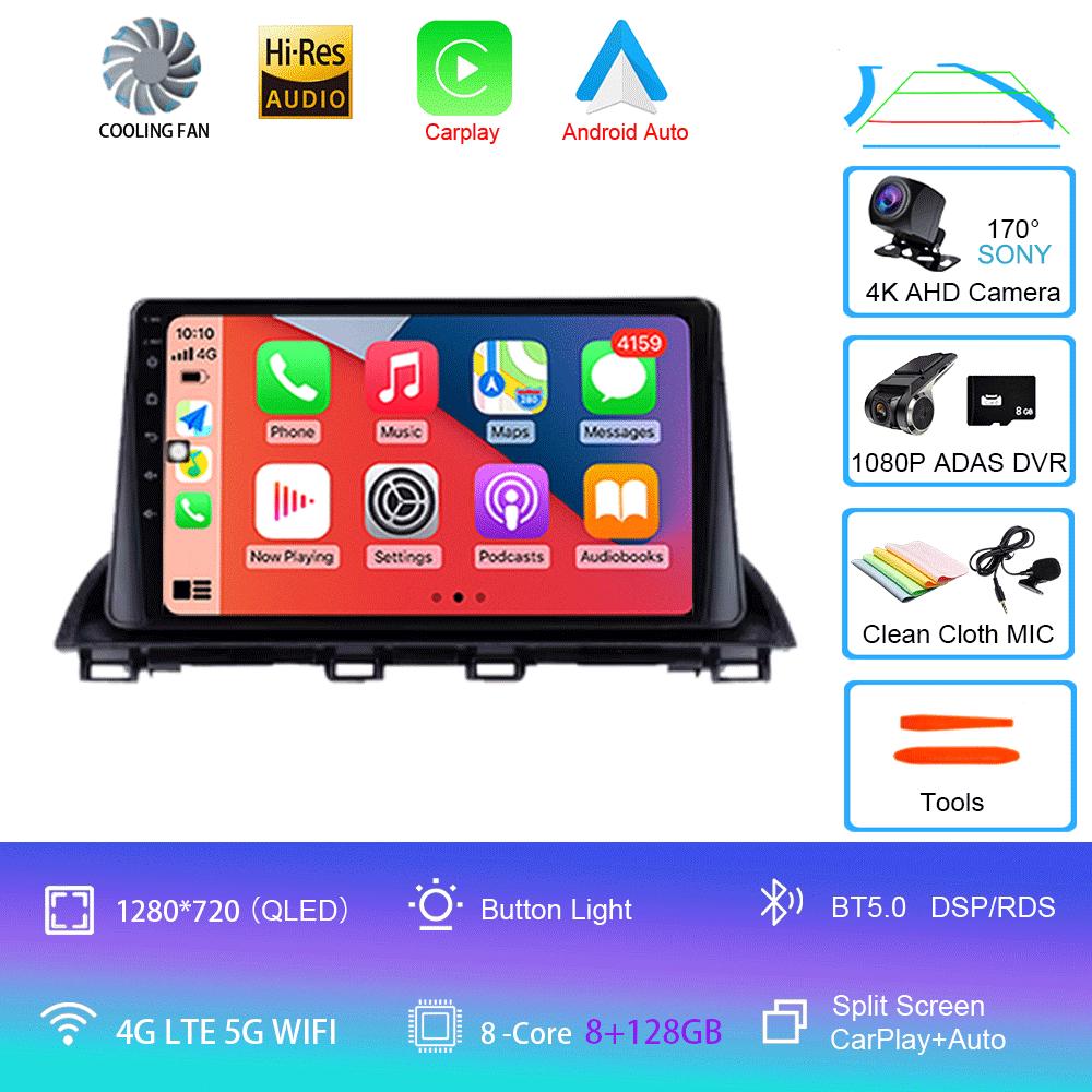Android 14 Video Player Car Radio For Mazda 3 Axela 2013 - 2018 Multimedia Stereo Autoradio Carplay GPS Navigation 5G WIFI DSP