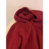 Women's 100% Pure Wool Hooded Knit Sweater - Solid Color Loose Pullover