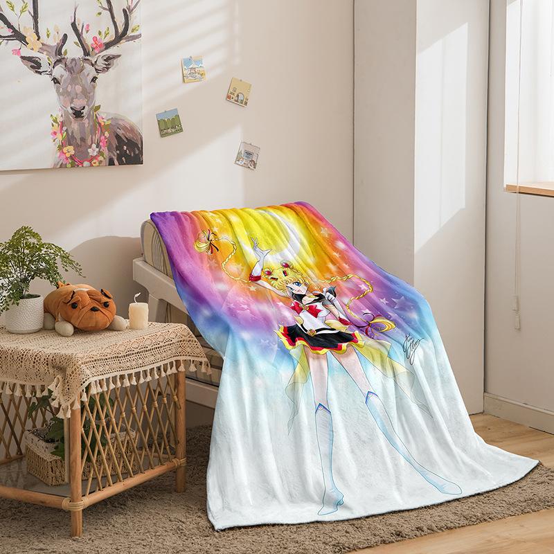 Cartoon Beautiful Girl Series Double-Sided Flannel 3D Digital Printing Blanket Blanket