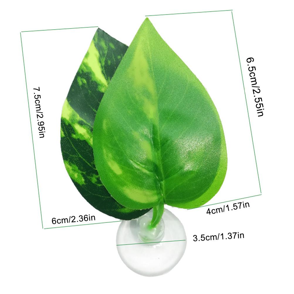 Artificial Leaf Bed Aquarium Accessories Fish Tank Decoration Powerful Sucker Betta Fish Rest Leaf
