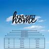 1pc 2D Flat Home Sweet Home Metal Wall Art Black Modern Decorative Plaque Living Room Bedroom Entryway Decor