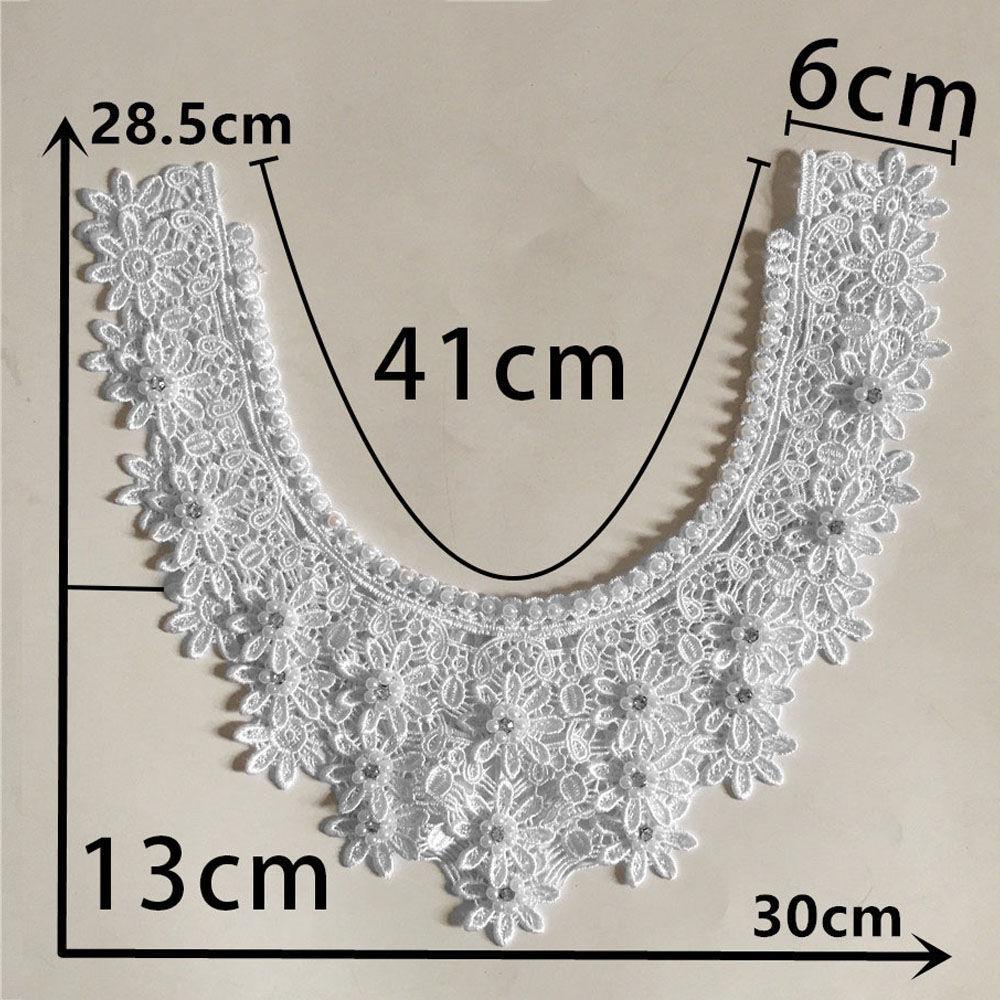 Black And White I Embroidery Polyester Beads Hollow Diy Sewing Lace Decoration Matching Clothing Accessories Clothing