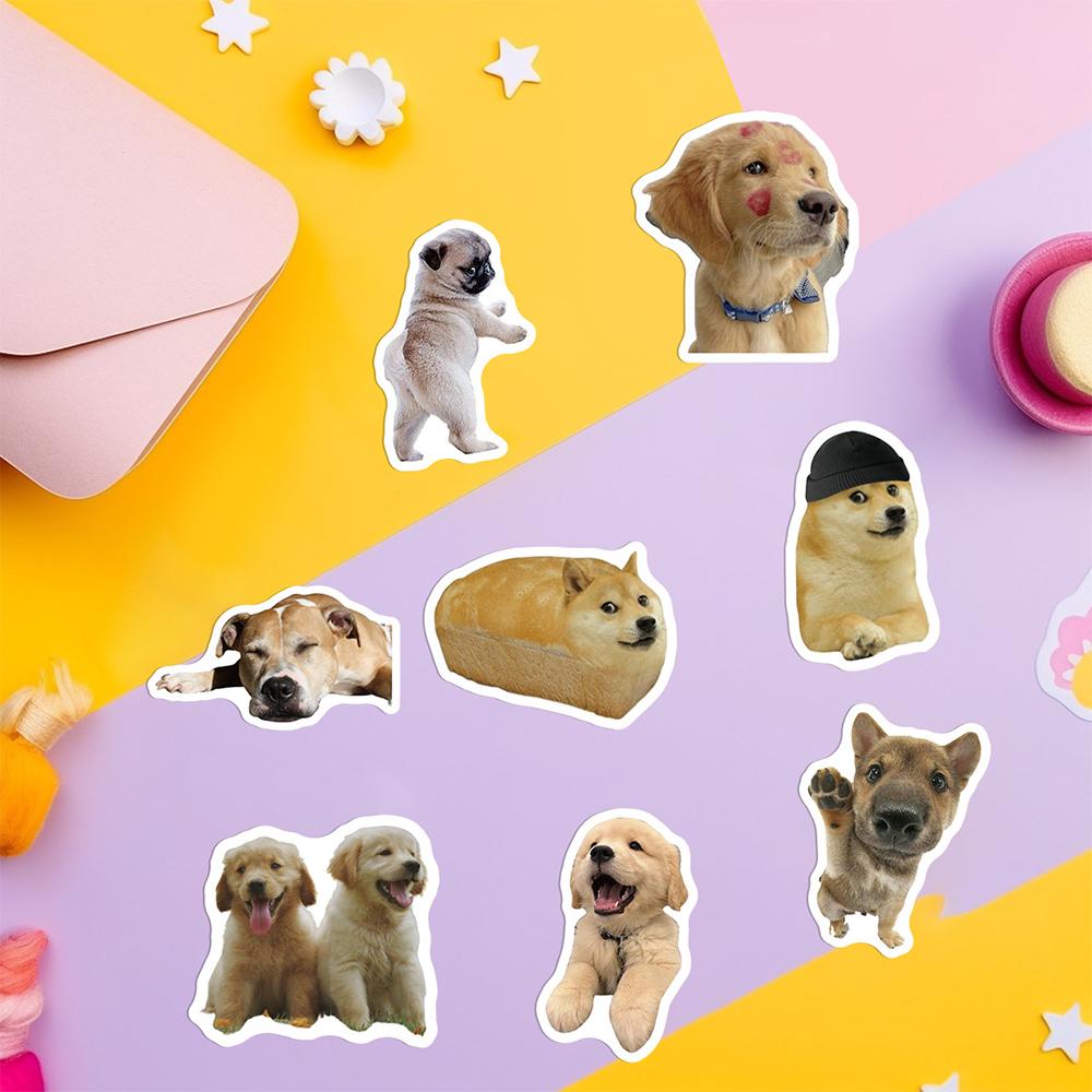 10/30/50pcs Funny MEME Dog Graffiti Stickers Cute Animal Decoration Decals for Motorcycle Luggage Guitar Waterproof DIY Sticker