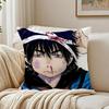 Funny Cute Character DDekin No Mogura Cushion Cover Linen Pillowcase Soft  for Sofa Bed Home Room Decor