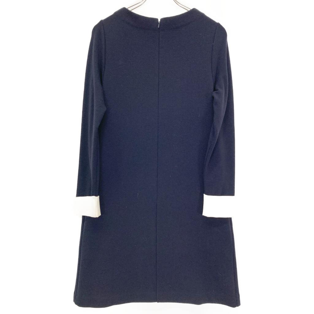 FOXEY BOUTIQUE 42319 Navy Knit Dress Letter F One Piece dress 42 NavyUsed