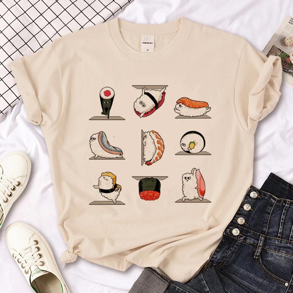 Sushi Shirt T Shirt Women Manga Harajuku Streetwear T Shirt Female Funny Clothes