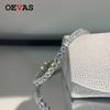 OEVAS 3mm High Carbon Diamond Tennis Bracelet S925 Silver Plated Gold Lab Diamond Bracelet Fine Jewelry