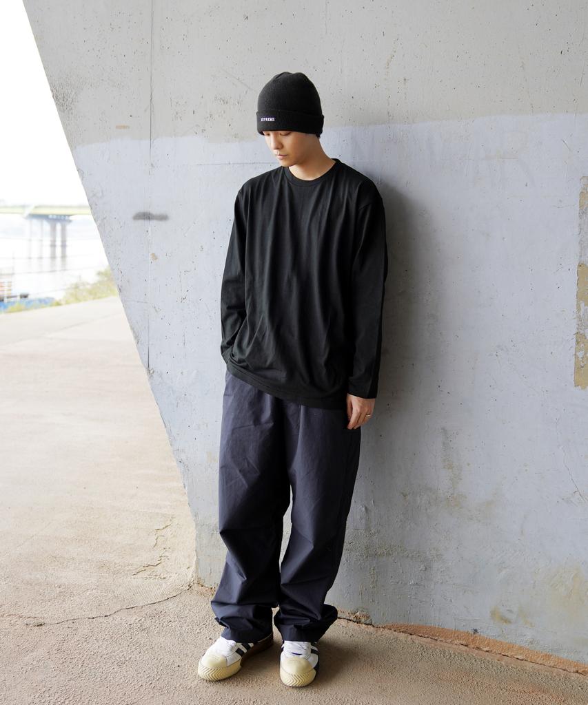 CREAM SODA LAB Solid Basic Long Sleeve Black