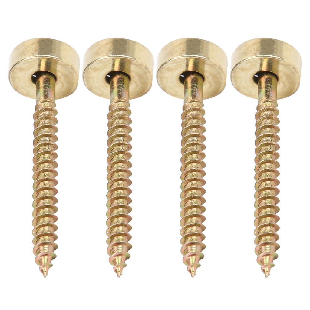 4 Sets Guitar Neck Joint Bushing Set Metal Ferrule Bolt with Screw Accessory for Electric BassGold
