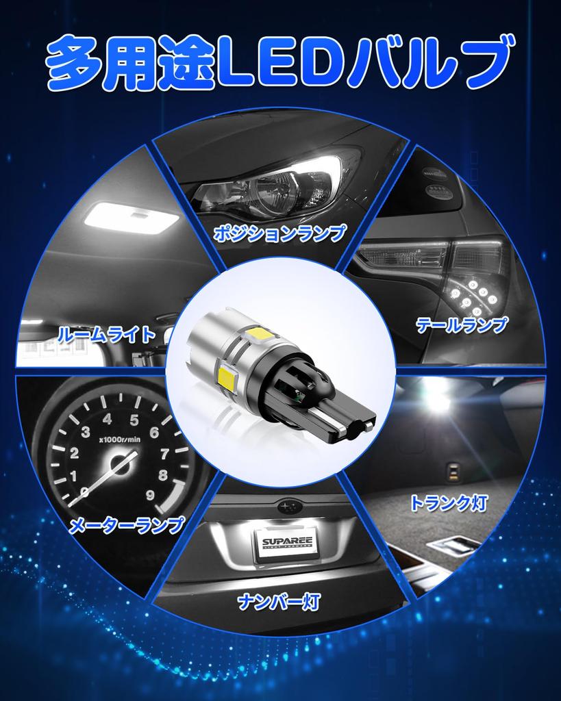 SUPAREE T10 LED-Birne für Standlicht und Kennzeichen Super Rundumleuchte Fahrzeugprüfung 1 Stück Lampen, Lampen, Leuchten, Hell, 360-Grad