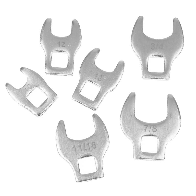 Hot Sale 8Pcs Heavy Duty Chrome Vanadium Crowfoot Wrench Set Inch Metric Multitool For Auto Repair Garage Mechanic Work