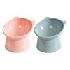 Tilted Cat Food Bowl Elevated Cat Bowl Ergonomic Cat Food Dish Anti Vomiting Plastic Feeding Bowl Non Slip for Flat- Faced Cats