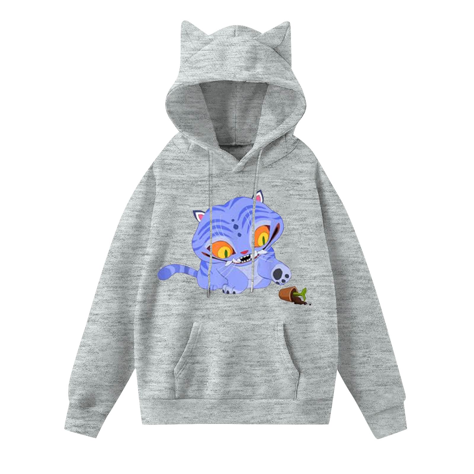 

Женская мода повседневная толстовка с капюшоном с длинным рукавом и круглым вырезом с карманами M