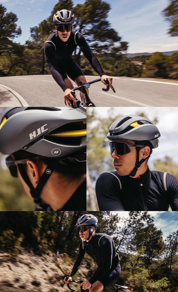 HJC IBEX3 Model for Road Bikes and Ultimate Performance and Reduced Air Cycle Racing GREY L Helmet, Top-of-the-Line [JCF Certified] [Safety Cooling],