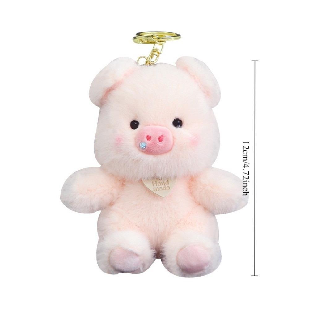 Chubby Plush Pig Keychain Cute Bag Hanging Bag Charm Stuffed Pig Pendant  Bag Key Decoration