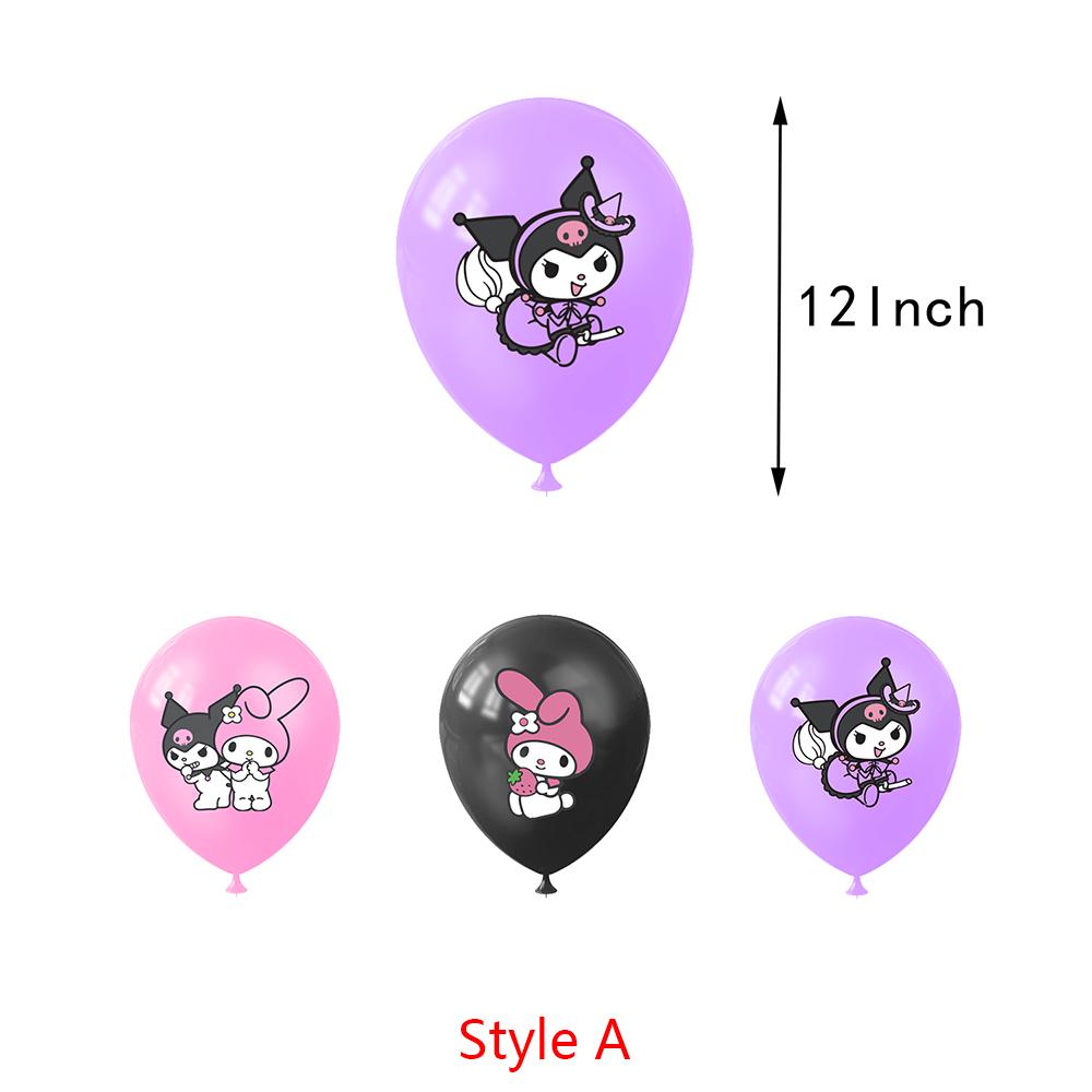 Kuromi Birthday Party Decoration Supplies Banner Cake Top Balloons for Children