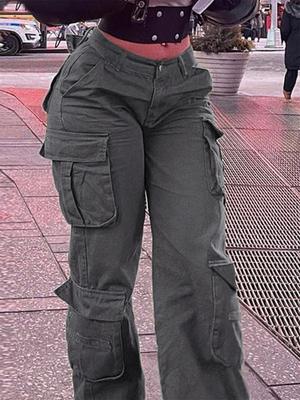 Dames Retro Tactische Casual Werkbroek met Meerdere Zakken - Stijl 8326