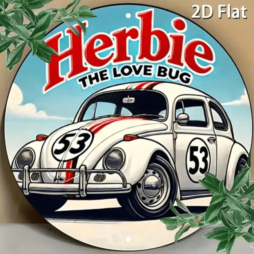 Vintage Volkswagen Beetle Metal Tin Sign Wall Art Decor