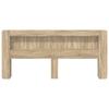 Headboard Cabinet with Storage Sonoma Oak Wood Based Material