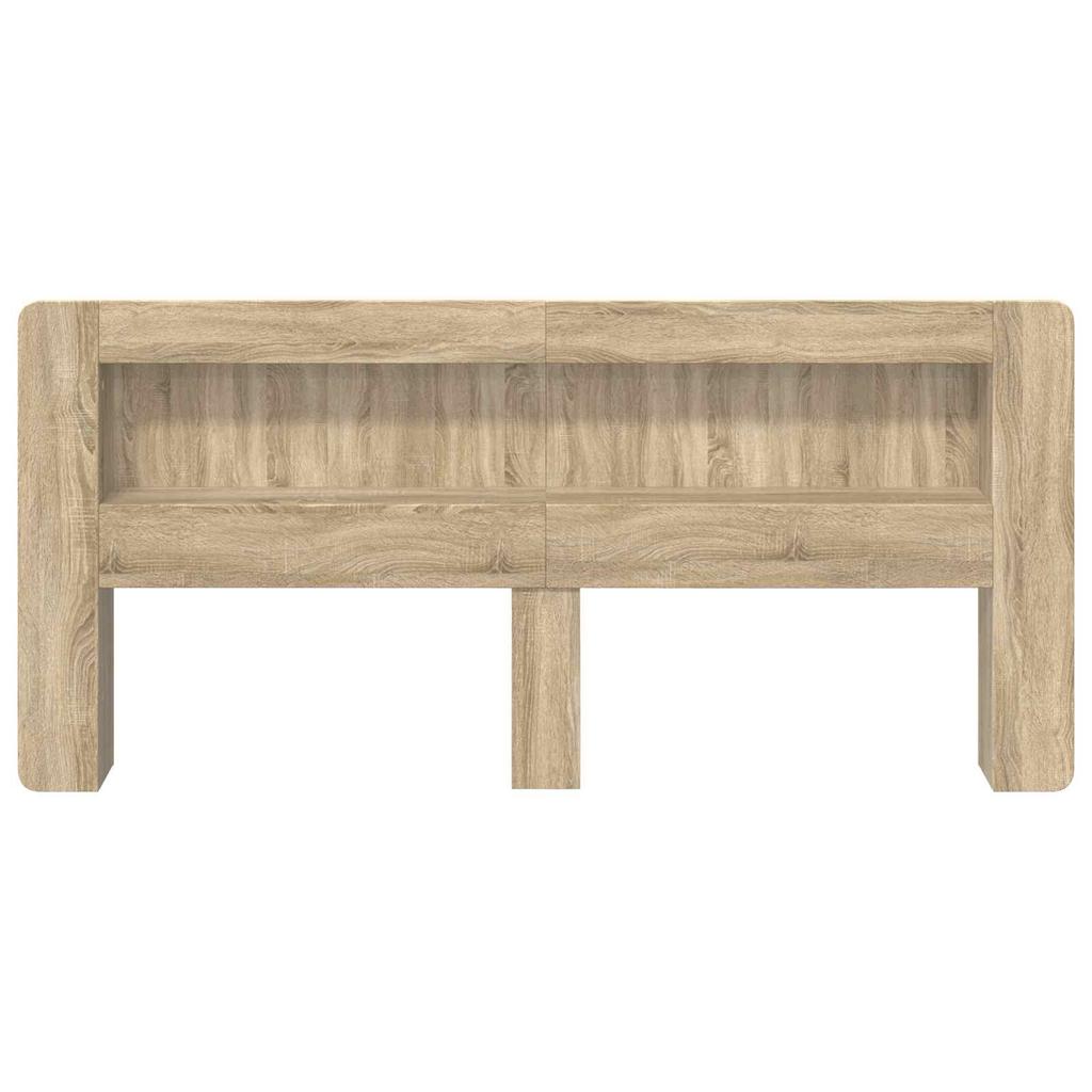 Headboard Cabinet with Storage Sonoma Oak Wood Based Material