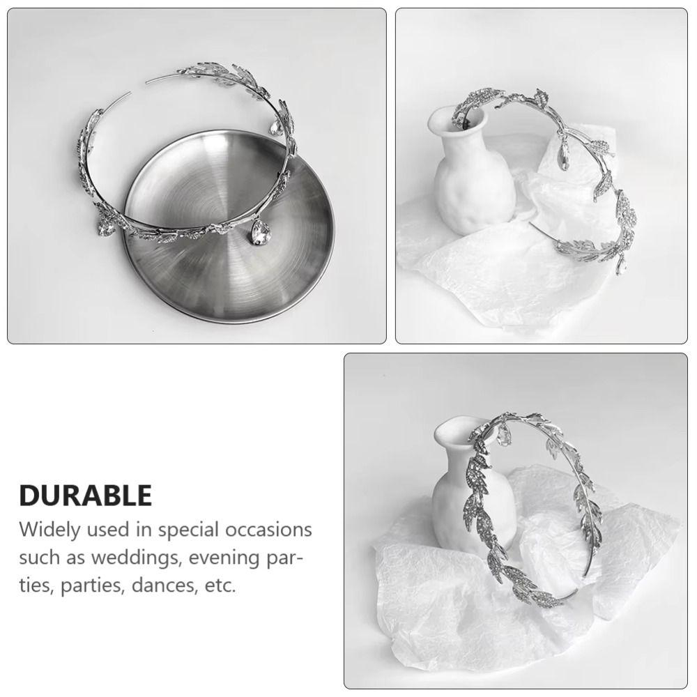 Leaves Shape Forehead Chain Rhinestone Bride Tiara  Wedding  Forehead Ornaments