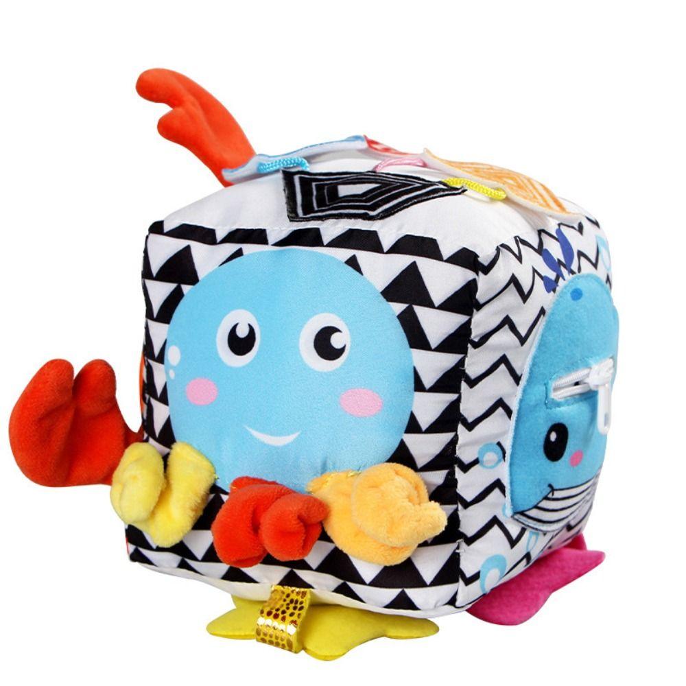 Rattles Baby Busy Blocks Toys with Zippers Activity Cube Sensory Toy  Life Skills Learning