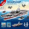 Warship Building Blocks Destroyer Aircraft Carrier Pirate Ship Cruiser Naval Battleship Models Toy for Boys Gifts