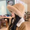 Autumn and Winter Women's Plush Warm Mongolian Hat Thickened Cold and Windproof Cycling Travel Hat