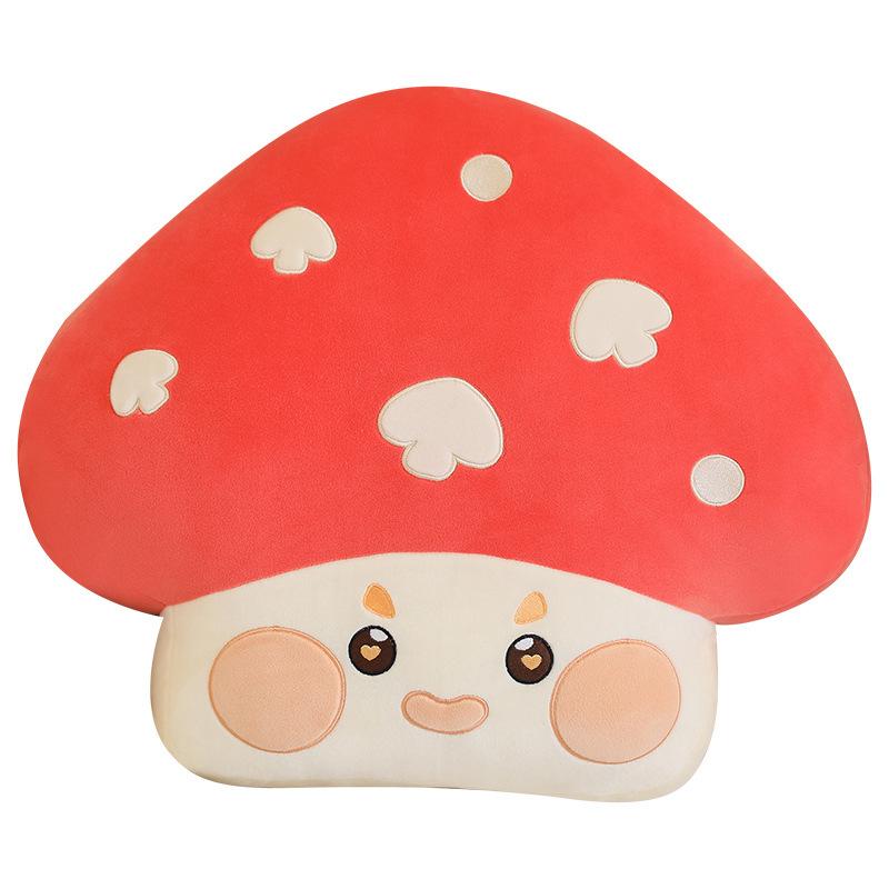Cute Expression Mushroom Throw Pillow Plush Toy Doll Mushroom Doll Home Sofa Pillow Cushion Doll
