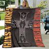 Guns n'roses band retro print blanket Flannel Soft Comfort Blanket Home Travel Blanket Kids Warm Blanket birthday gift