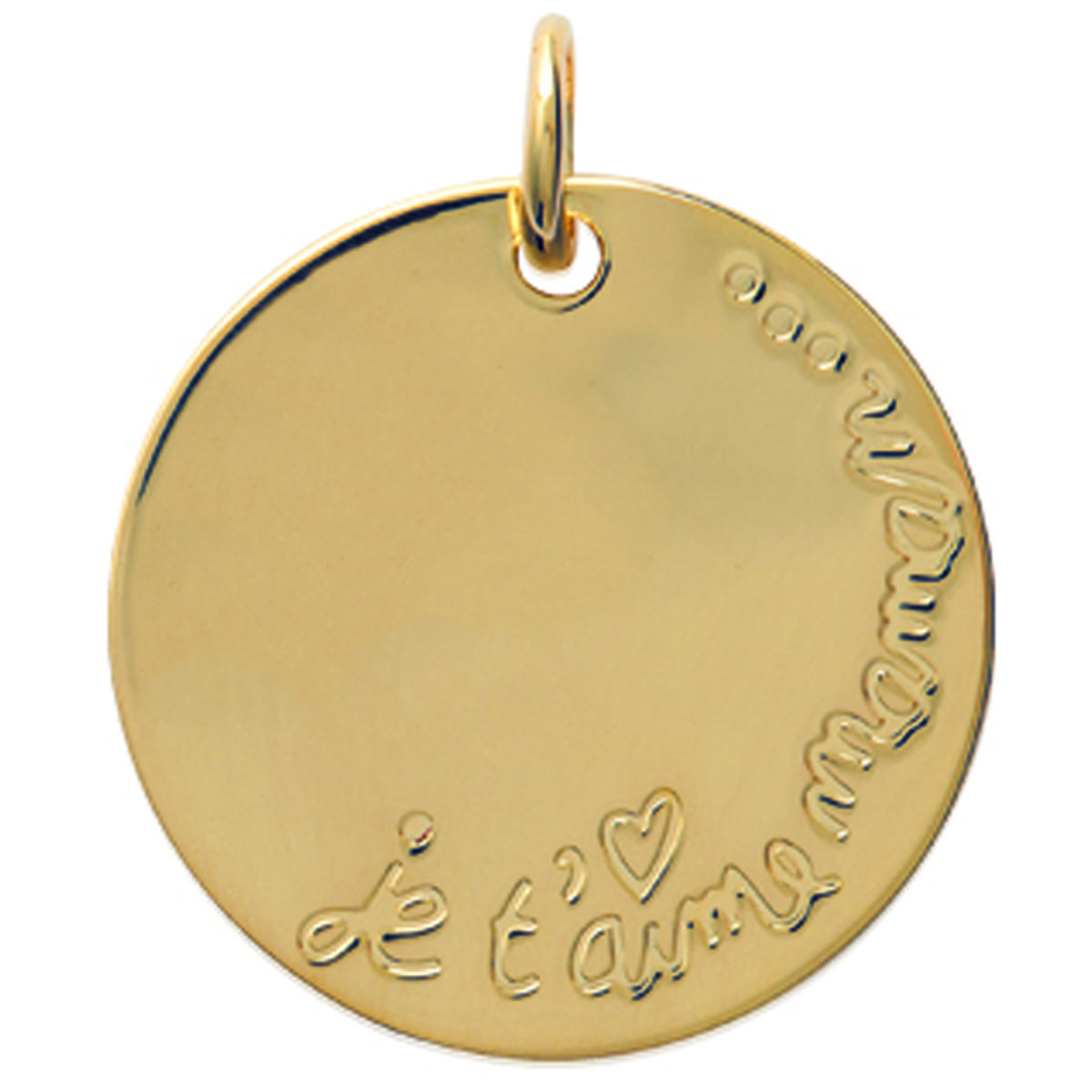 

Les Trésors De Lily [H6176] - Позолоченный кулон «Я люблю тебя, мама» (настраиваемый) - 20 мм