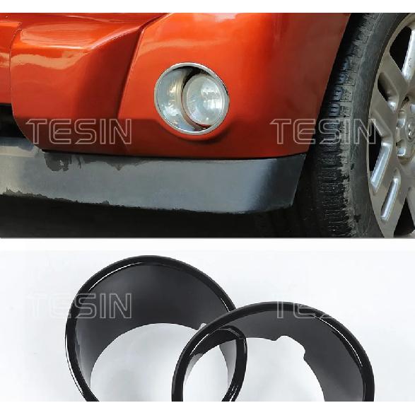TESIN Car Front Fog Light Lamp Decoration Cover Trim Stickers For Dodge Nitro 2007 2008 2009 2010 2011 2012 Exterior Accessories