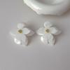 Retro Acrylic Flower Earrings with S925 Silver Needle - High-End, Exaggerated European & American Dangle Jewelry